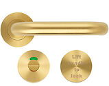 Zoo Hardware ZCS Architectural RTD Lever On Round Rose, PVD Satin Brass - ZCS030LL-PVDSB (sold in pairs)