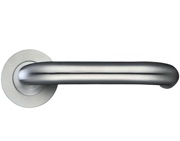 Zoo Hardware ZCS Architectural RTD Lever On Round Rose, Satin Stainless Steel - ZCS030SS (sold in pairs)