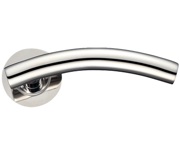 Zoo Hardware ZCS Architectural Arched T-Bar Lever On Round Rose, Polished Stainless Steel - ZCS120PS (sold in pairs)