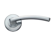 Zoo Hardware Stanza Toledo Contract Lever On Round Rose, Satin Chrome - ZCZ030SC (sold in pairs)