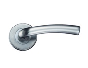 Zoo Hardware Stanza Seville Contract Lever On Round Rose, Satin Chrome - ZCZ050SC (sold in pairs)