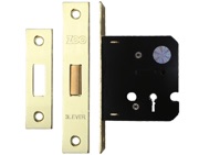 Zoo Hardware 3 Lever Contract Dead Lock (64mm OR 76mm), Electro Brass - ZDC364EB