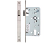 Zoo Hardware Vier 72mm c/c DIN Latch (Square Or Radius Profile), Satin Stainless Steel - ZDL0055LSS