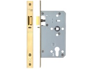 Zoo Hardware Vier 72mm c/c DIN Night Latch (Square Profile), PVD Stainless Brass - ZDL7260NLPVD