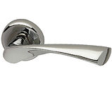 Intelligent Hardware E-Series Zeta Door Handles On Round Rose, Polished Chrome - E-ZET.09.CP (sold in pairs)