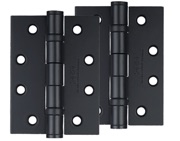 Zoo Hardware 4 Inch Steel Ball Bearing Door Hinges, Powder Coated Black - ZHS43PCB (sold in pairs)