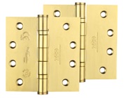 Zoo Hardware 4 Inch Grade 13 Ball Bearing Hinge, PVD Stainless Brass - ZHSS244PVD (sold in pairs)