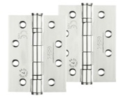 Zoo Hardware 4 Inch Grade 201 Washered Hinge, Polished Stainless Steel - ZHSSW243P (sold in pairs)