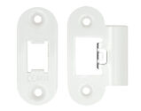 Zoo Hardware Radius Edge Face Plate And Strike Plate Accessory Pack, Powder Coated White - ZLAP01R-PCW
