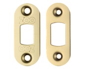 Zoo Hardware Radius Face Plate And Strike Plate Accessory Pack, PVD Stainless Brass - ZLAP02RPVD