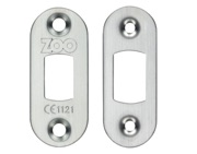 Zoo Hardware Radius Face Plate And Strike Plate Accessory Pack, Satin Stainless Steel - ZLAP02RSS