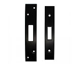 Zoo Hardware Face Plate And Strike Plate Accessory Pack, Powder Coated Black - ZLAP11BPCB