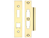 Zoo Hardware Face Plate And Strike Plate Accessory Pack For Horizontal Lock, Polished Brass - ZLAP16BPB