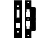 Zoo Hardware Face Plate And Strike Plate Accessory Pack For Horizontal Lock, Powder Coated Black - ZLAP16BPCB