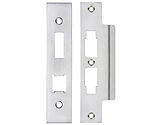 Zoo Hardware Face Plate And Strike Plate Accessory Pack For Horizontal Lock, Satin Chrome - ZLAP16BSC