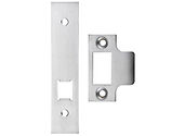 Zoo Hardware Face Plate And Strike Plate Accessory Pack For Horizontal Latch, Satin Chrome - ZLAP17BSC