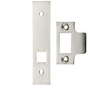 Zoo Hardware Face Plate And Strike Plate Accessory Pack For Horizontal Latch, Satin Nickel - ZLAP17BSN