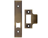 Zoo Hardware Face Plate And Strike Plate Accessory Pack For Horizontal Latch, Florentine Bronze - ZLAP17BFB