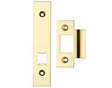 Zoo Hardware Face Plate And Strike Plate Accessory Pack For Horizontal Latch, Polished Brass - ZLAP17BPB