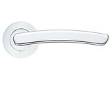Zoo Hardware Stanza Santiago Contract Range Lever On Round Rose, Polished Chrome - ZPA020-CP (sold in pairs)