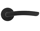 Zoo Hardware Stanza Santiago Contract Range Lever On Round Rose, Matt Black - ZPA020-MB (sold in pairs)