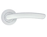 Zoo Hardware Stanza Santiago Contract Range Lever On Round Rose, Satin Chrome - ZPA020-SC (sold in pairs)