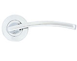 Zoo Hardware Stanza Toledo Contract Range Lever On Round Rose, Polished Chrome - ZPA030-CP (sold in pairs)