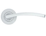 Zoo Hardware Stanza Toledo Contract Range Lever On Round Rose, Satin Chrome - ZPA030-SC (sold in pairs)