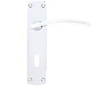 Zoo Hardware Stanza Toledo Contract Range Door Handles On Backplate, Polished Chrome - ZPA031-CP (sold in pairs)