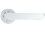 Zoo Hardware Stanza Valencia Contract Range Lever On Round Rose, Satin Chrome - ZPA040-SC (sold in pairs)