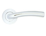Zoo Hardware Stanza Seville Contract Range Lever On Round Rose, Polished Chrome - ZPA050-CP (sold in pairs)
