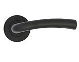 Zoo Hardware Stanza Seville Contract Range Lever On Round Rose, Matt Black - ZPA050-MB (sold in pairs)