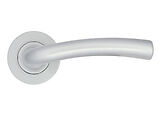 Zoo Hardware Stanza Seville Contract Range Lever On Round Rose, Satin Chrome - ZPA050-SC (sold in pairs)