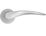Zoo Hardware Stanza Merida Contract Range Lever On Round Rose, Satin Chrome - ZPA070-SC (sold in pairs)
