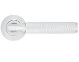 Zoo Hardware Stanza Bilbao Contract Range Lever On Round Rose, Polished Chrome - ZPA090-CP (sold in pairs)