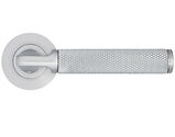 Zoo Hardware Stanza Bilbao Contract Range Lever On Round Rose, Satin Chrome - ZPA090-SC (sold in pairs)