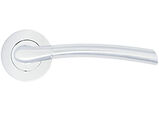 Zoo Hardware Stanza Andorra Contract Range Lever On Round Rose, Polished Chrome - ZPA100-CP (sold in pairs)