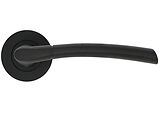 Zoo Hardware Stanza Andorra Contract Range Lever On Round Rose, Matt Black - ZPA100-MB (sold in pairs)