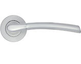 Zoo Hardware Stanza Andorra Contract Range Lever On Round Rose, Satin Chrome - ZPA100-SC (sold in pairs)