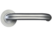 Zoo Hardware ZPS RTD Lever On Round Rose, Satin Stainless Steel - ZPS030SS (sold in pairs)