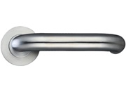 Zoo Hardware ZPS RTD Lever On Round Rose, Satin Stainless Steel - ZPS080SS (sold in pairs)