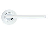 Zoo Hardware Stanza Leon Contract Range Lever On Round Rose, Polished Chrome - ZPA010-CP (sold in pairs)