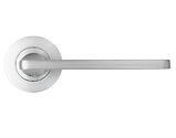 Zoo Hardware Stanza Leon Contract Range Lever On Round Rose, Satin Chrome - ZPA010-SC (sold in pairs)