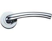 Zoo Hardware Stanza Assisi Lever On Round Rose, Polished Chrome - ZPZ010CP (sold in pairs)
