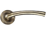 Zoo Hardware Stanza Assisi Lever On Round Rose, Florentine Bronze - ZPZ010FB (sold in pairs)