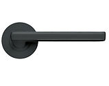 Zoo Hardware Stanza Venice Lever On Round Rose, Oscuro Matt Black - ZPZ070-OMB (sold in pairs)