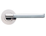 Zoo Hardware Stanza Venice Lever On Round Rose, Dual Finish Polished Nickel & Satin Nickel - ZPZ070PNSN (sold in pairs)