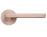 Zoo Hardware Stanza Venice Lever On Round Rose, Tuscan Rose Gold - ZPZ070-TRG (sold in pairs)