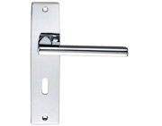 Zoo Hardware Stanza Venice Door Handles On Backplate, Polished Chrome - ZPZ071CP (sold in pairs)