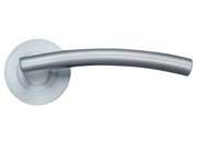 Zoo Hardware Stanza Amalfi Lever On Round Rose, Satin Chrome - ZPZ080SC (sold in pairs)